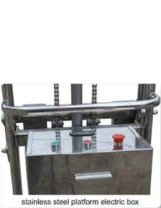 หน้าจอควบคุมการทำงานของ Stainlees steel platform electric box SJ seires